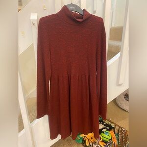 Cut Loose Elegant Burgundy Long Sleeve Dress Medium